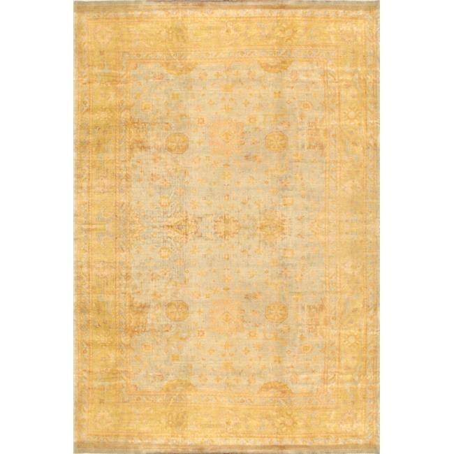 Light Blue Hand-Knotted Wool Oriental Area Rug 6'3" x 8'9"