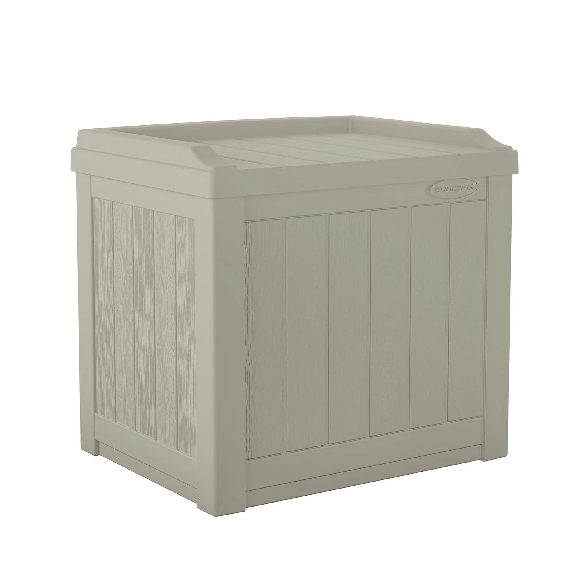 Suncast 22 Gallon Water Resistant Deck Box with Storage Seat