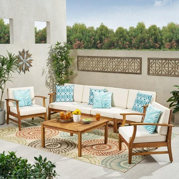 Highland Dunes Hulda 7 Piece Sectional Seating Group with Cushions