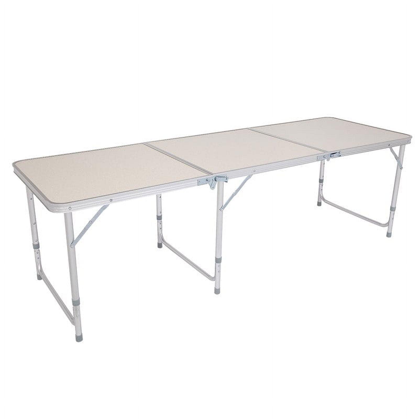 White Aluminum Folding Outdoor Picnic Dining Table