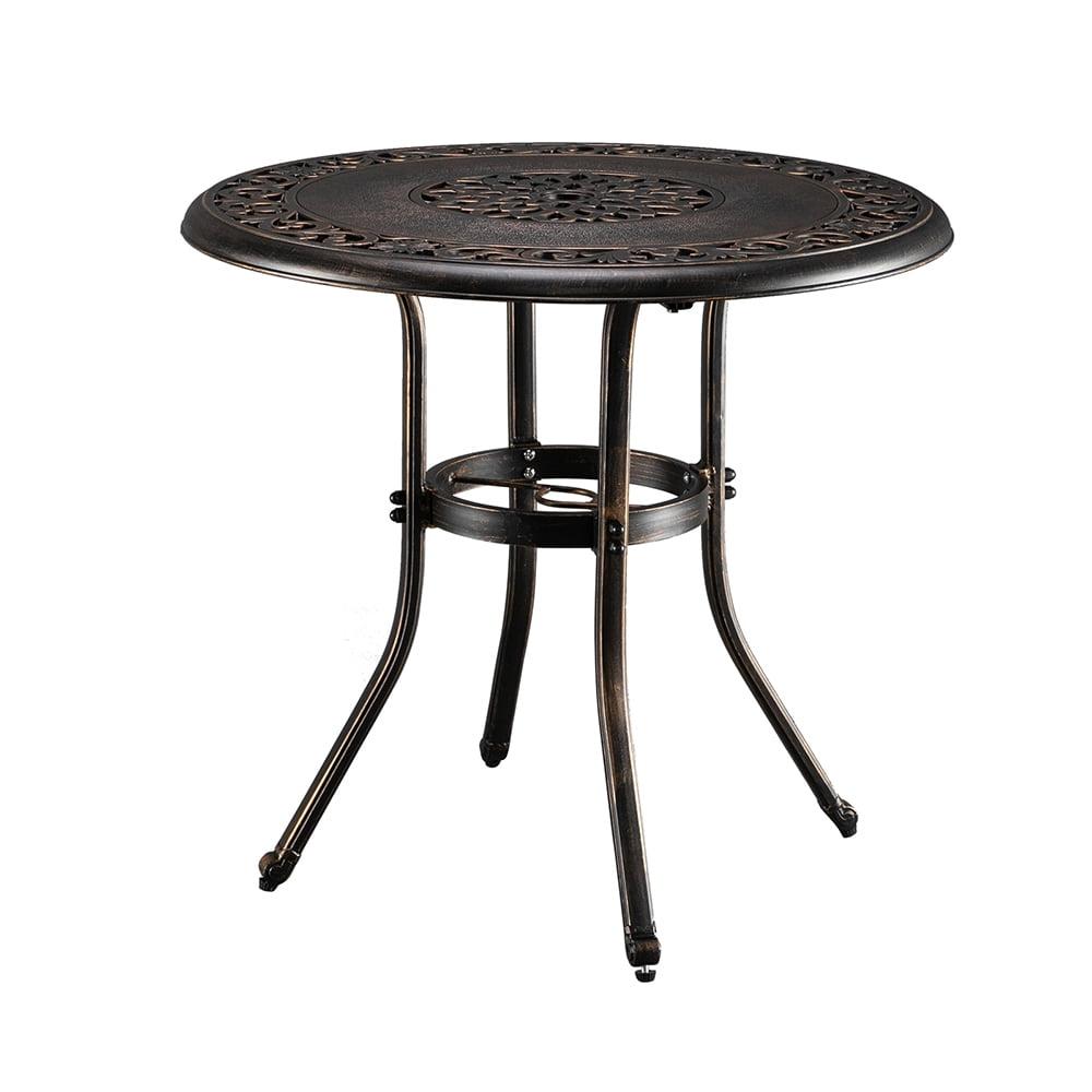 Bronze Cast Aluminum Outdoor Round Dining Table