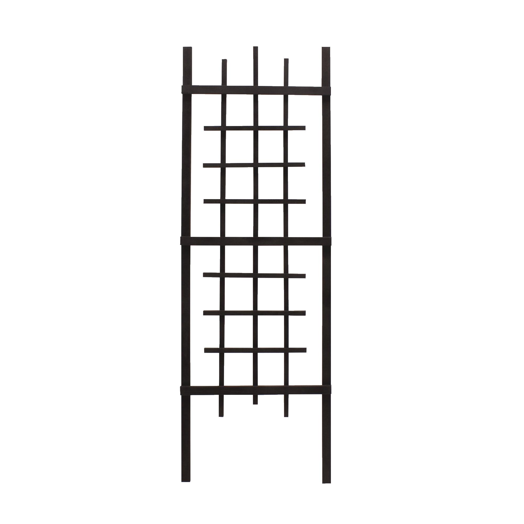 Cape Town 72-Inch Black Pine Wood Garden Trellis