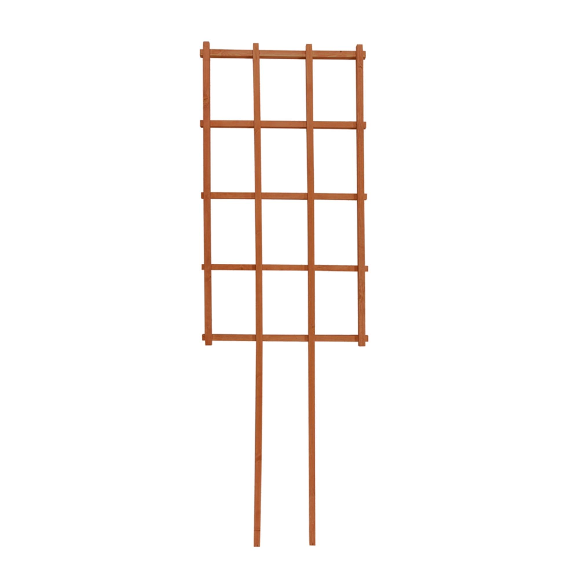 60-Inch Walnut-Tone Wooden Garden Trellis