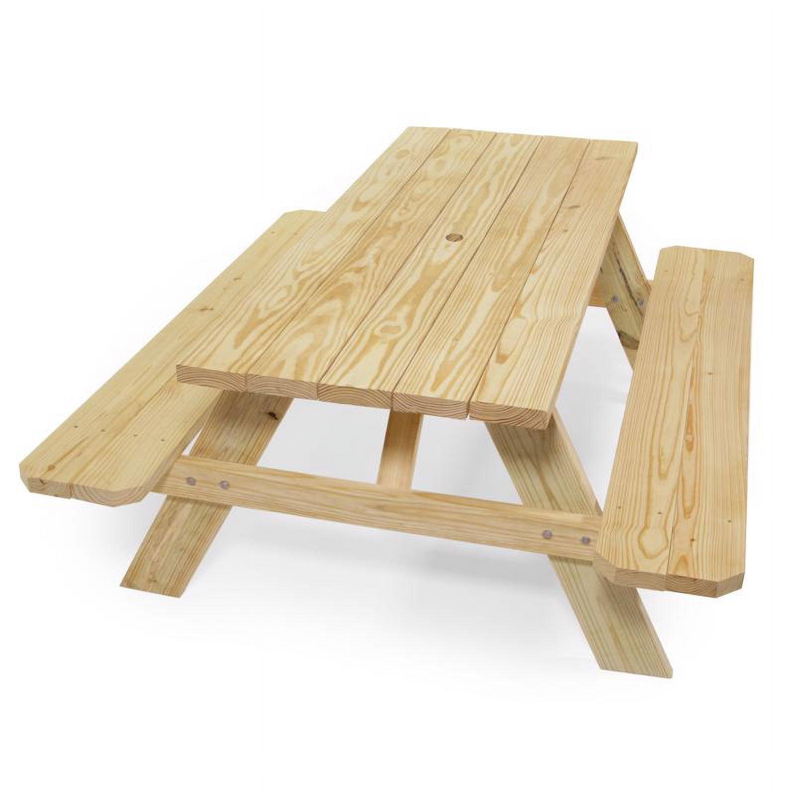 Outdoor Essentials 72" Weather Resistant Wooden Picnic Table