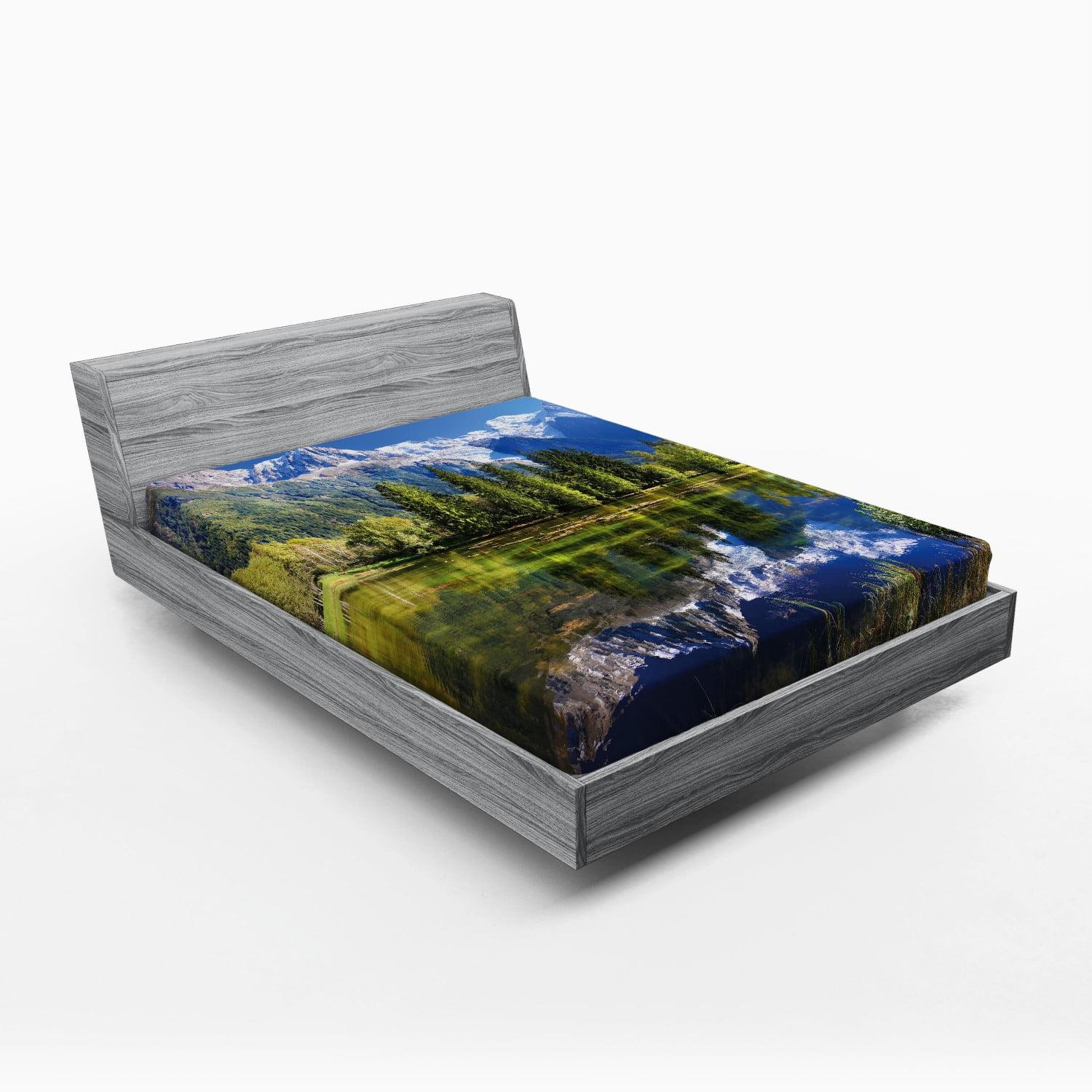 Ambesonne Microfiber Fitted Sheet