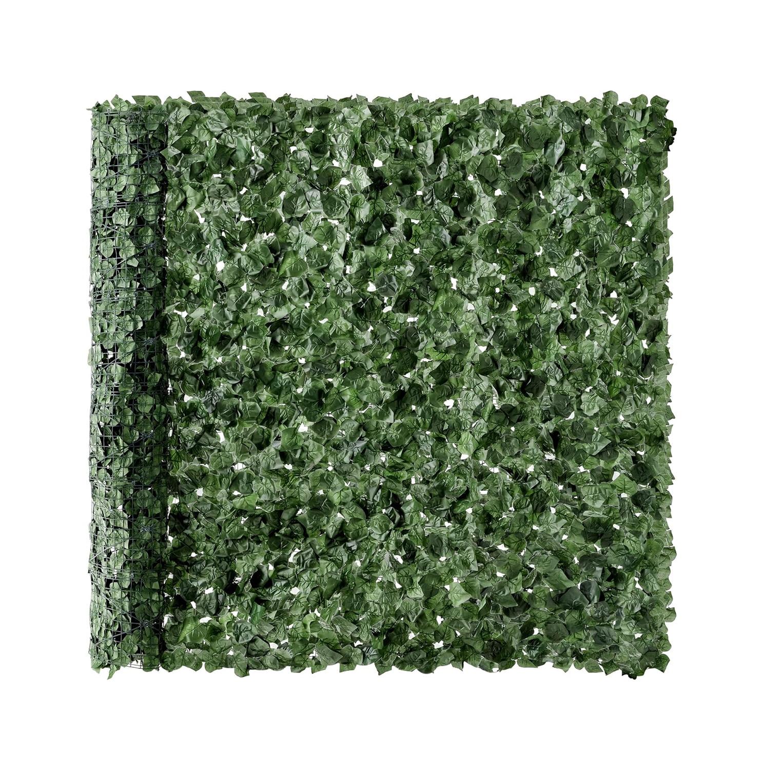 96" x 72" Green Faux Ivy Privacy Fence Screen