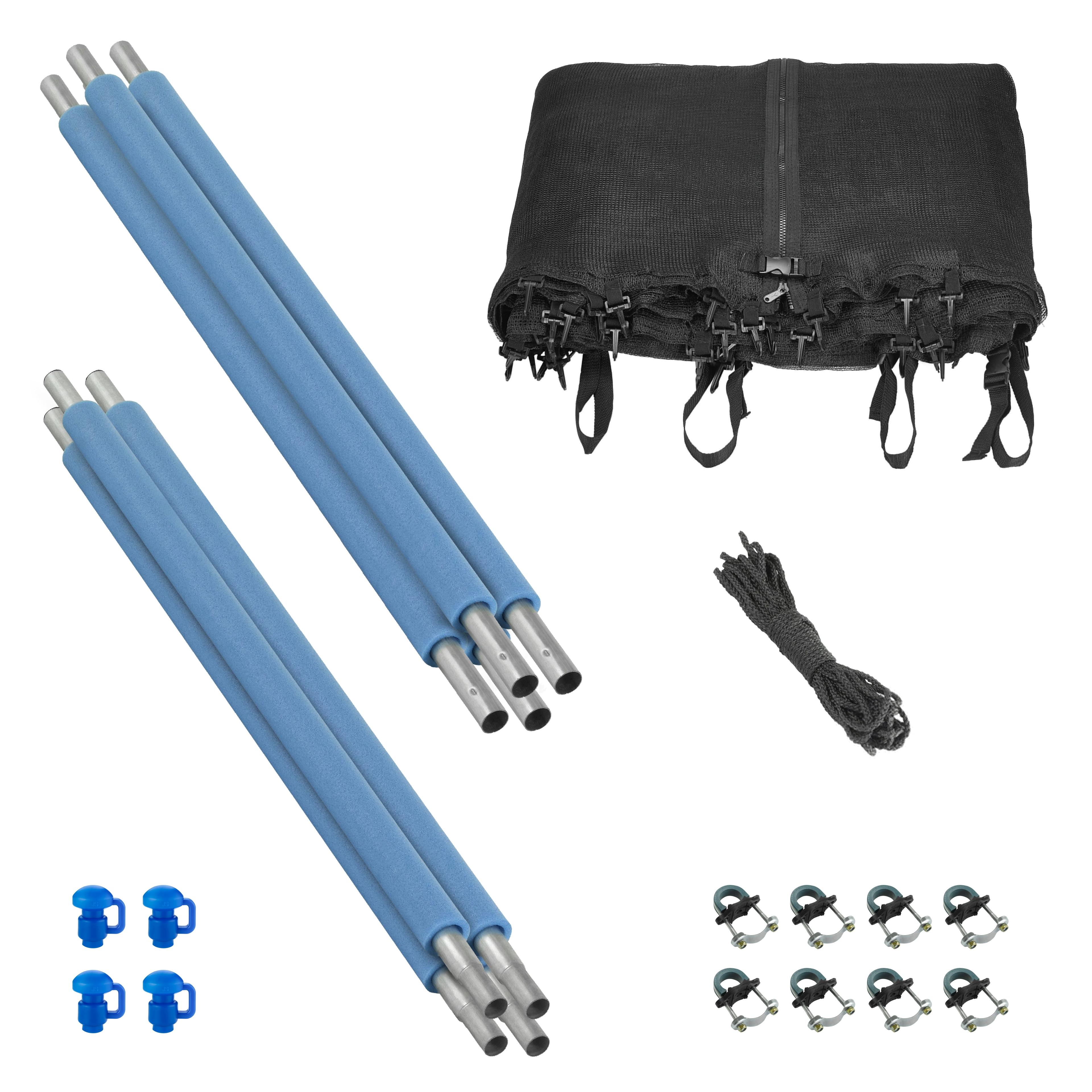 Upper Bounce Machrus Trampoline Safety Enclosure with Net, Poles and Foam Sleeves - Trampoline not Included