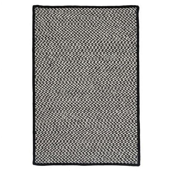 Colonial Mills Outdoor Houndstooth Tweed - Black 10'x13'