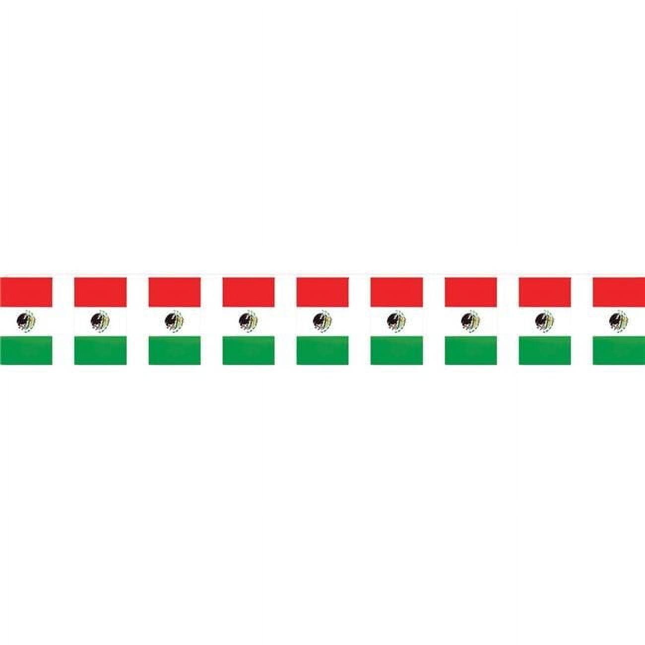 Beistle Party Mexican Flag Pennant Banner 17" X 60' - 12 Pack (1 Per Package)