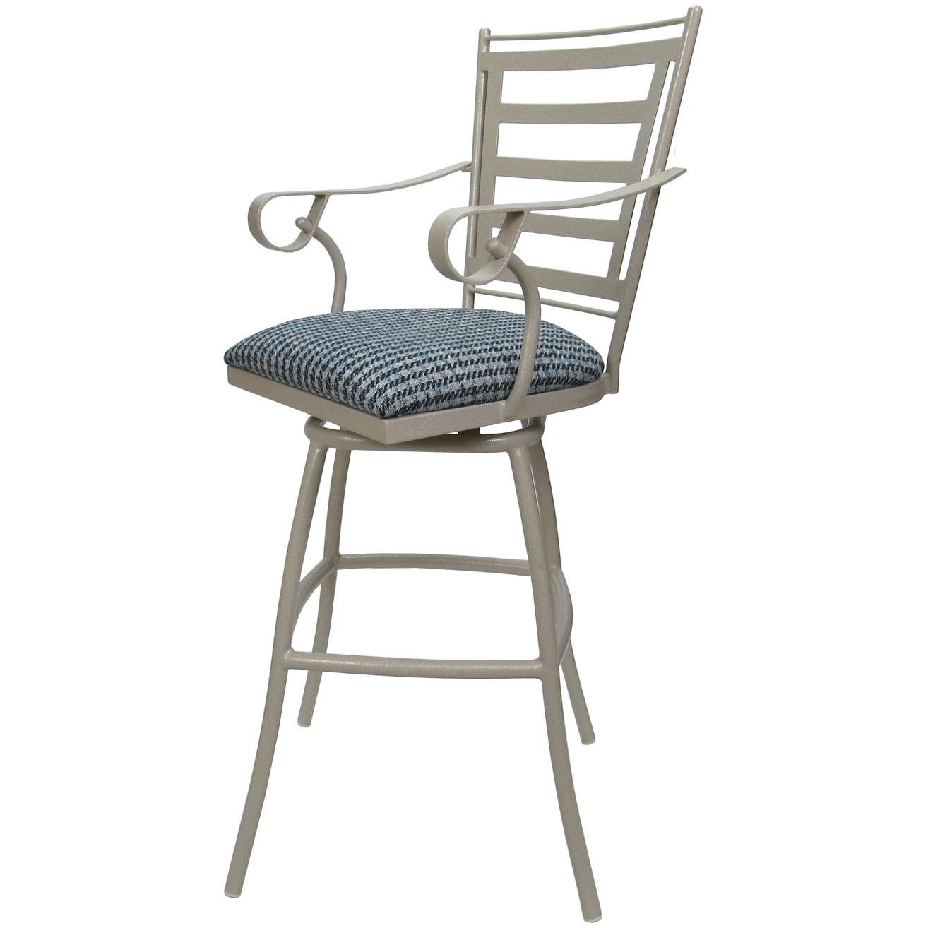 Outdoor Patio Counter 26" 30" or Extra Tall 35" Bar Stool Jenna Beige Frame
