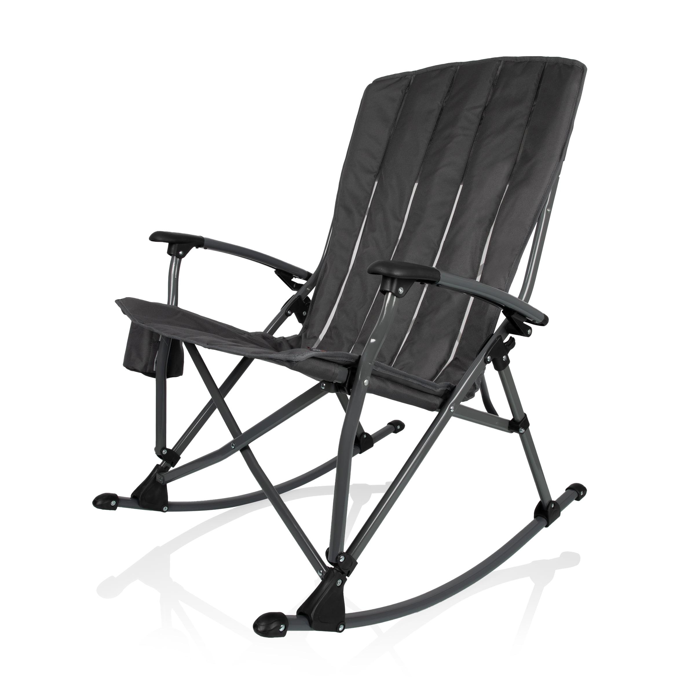 Oniva 2pc Portable Outdoor Rocking Camp Chair - Gunmetal Gray