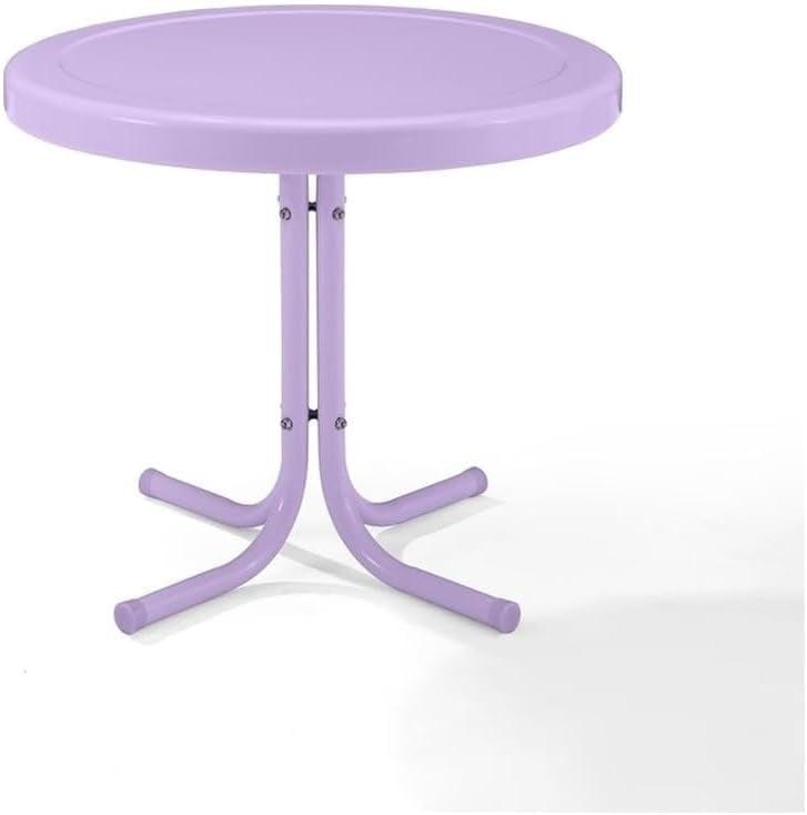 Lavender Gloss Steel Retro Outdoor Side Table