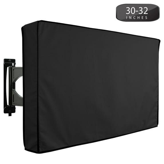 Khomo Gear Universal Weatherproof TV Cover – All-Season Protection for Flat Panel TVs, Water-Resistant, Breathable Material with Remote Pocket