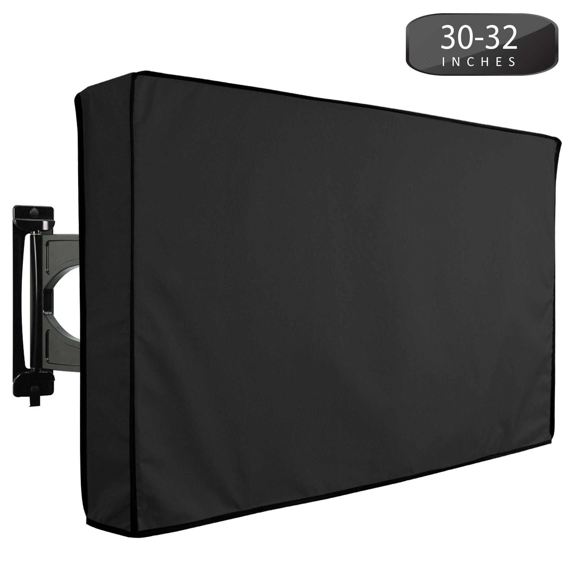 Khomo Gear Universal Weatherproof TV Cover – All-Season Protection for Flat Panel TVs, Water-Resistant, Breathable Material with Remote Pocket