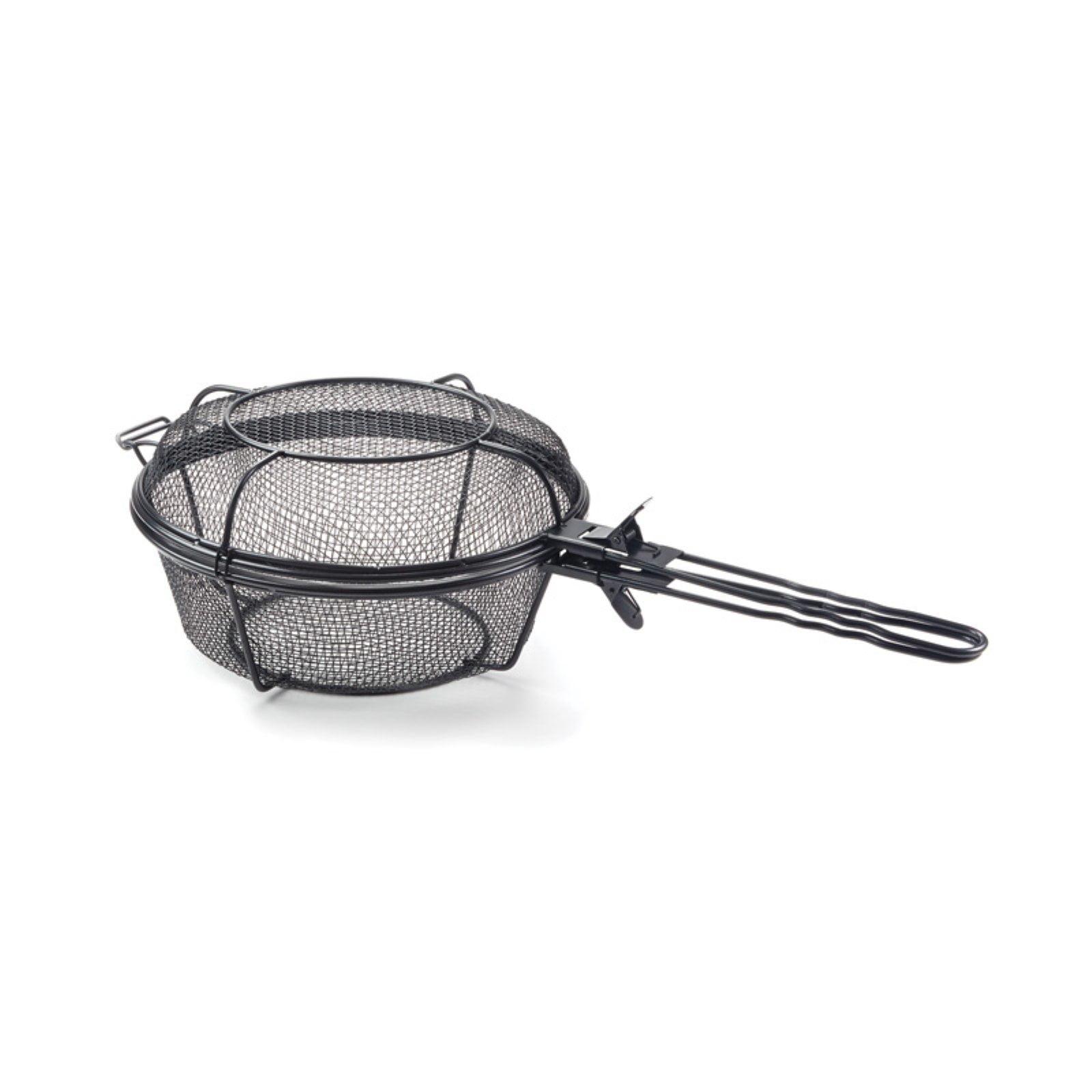 Jumbo Chef's Choice 3-in-1 Outdoor Grill Basket - Black Steel