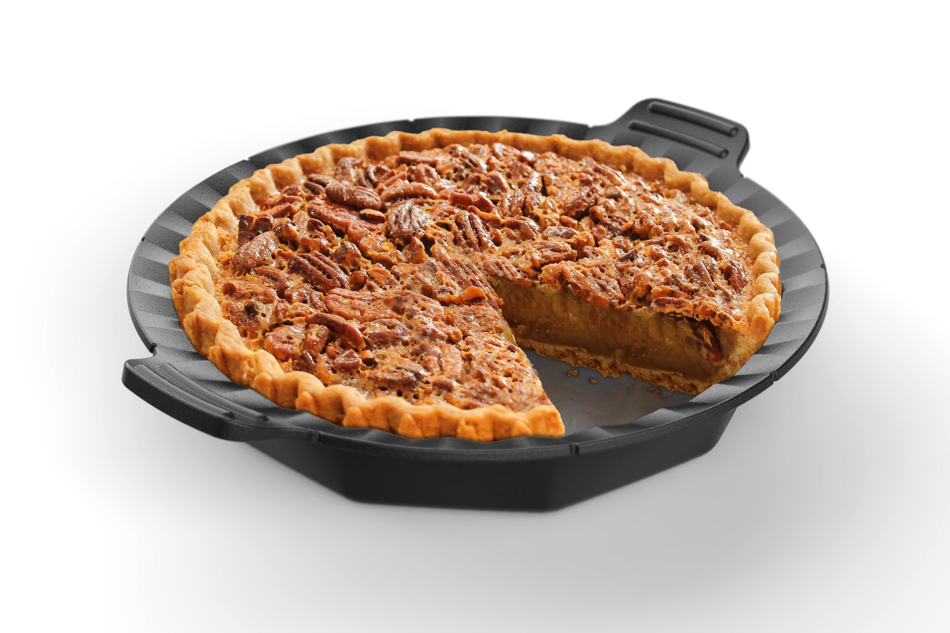 Outset Cast Iron Pie Pan For Oven, Stove, and Grill, 10"