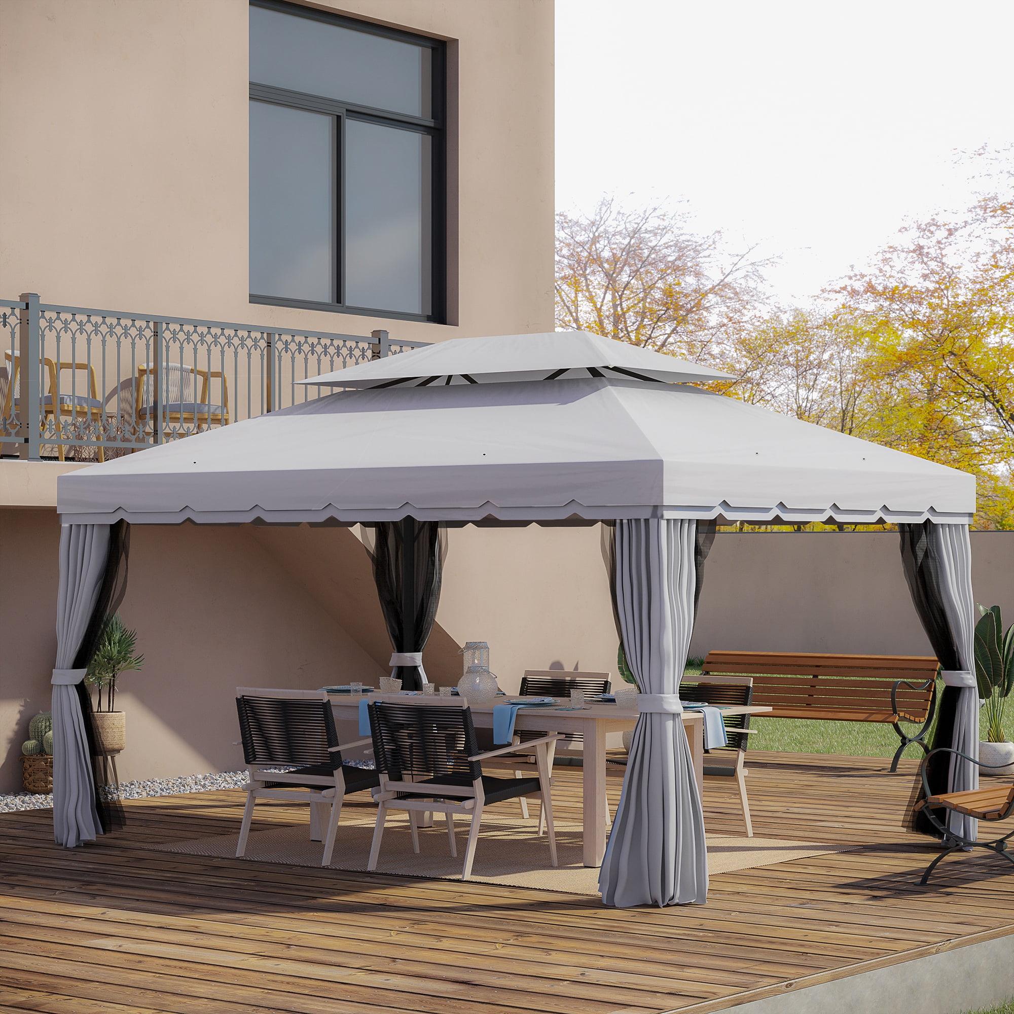 Outsunny 10' x 13' Canopy Shelter Gazebo, Lightweight