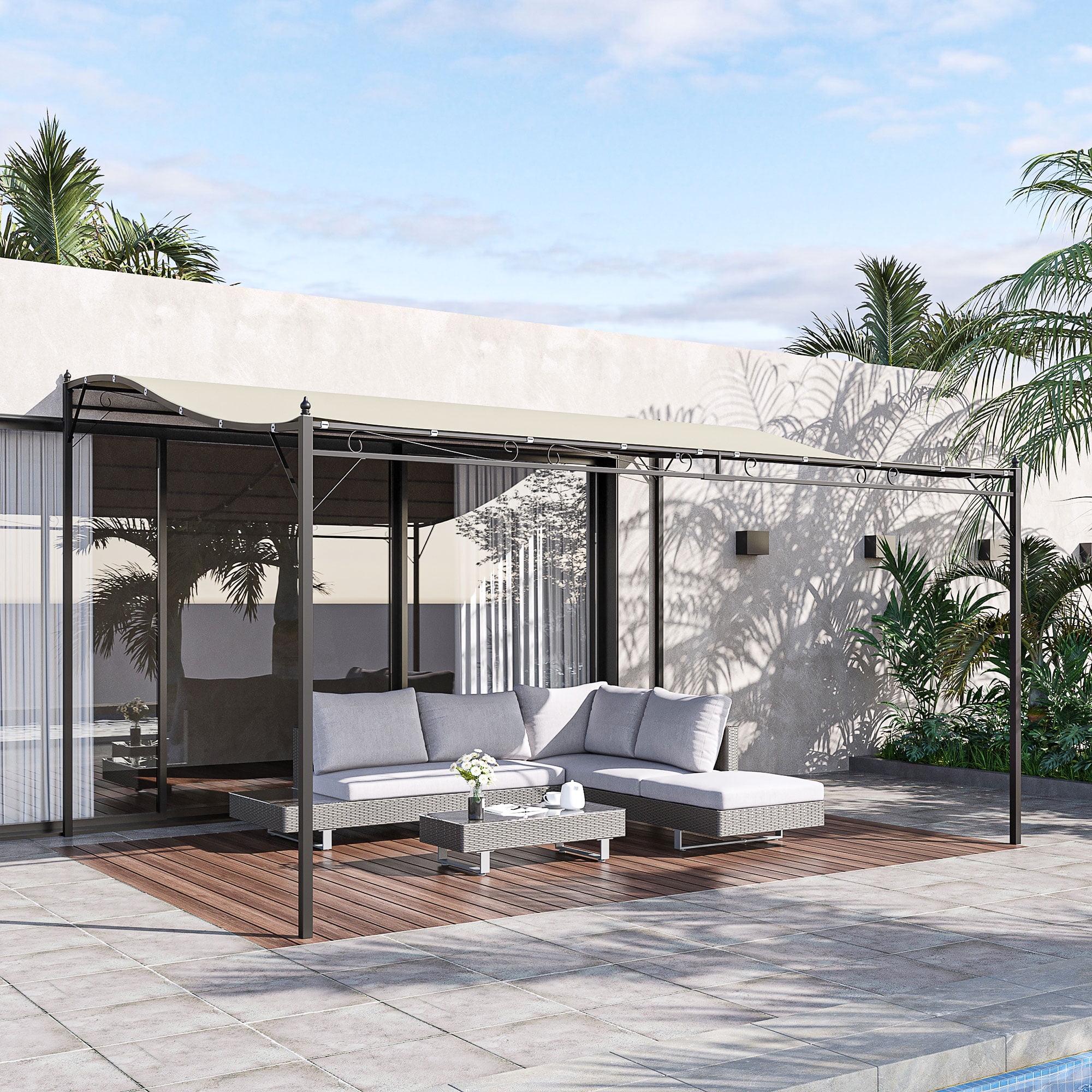 Outsunny 13 Ft.W x 10 Ft. D Canvas Pergola with Canopy