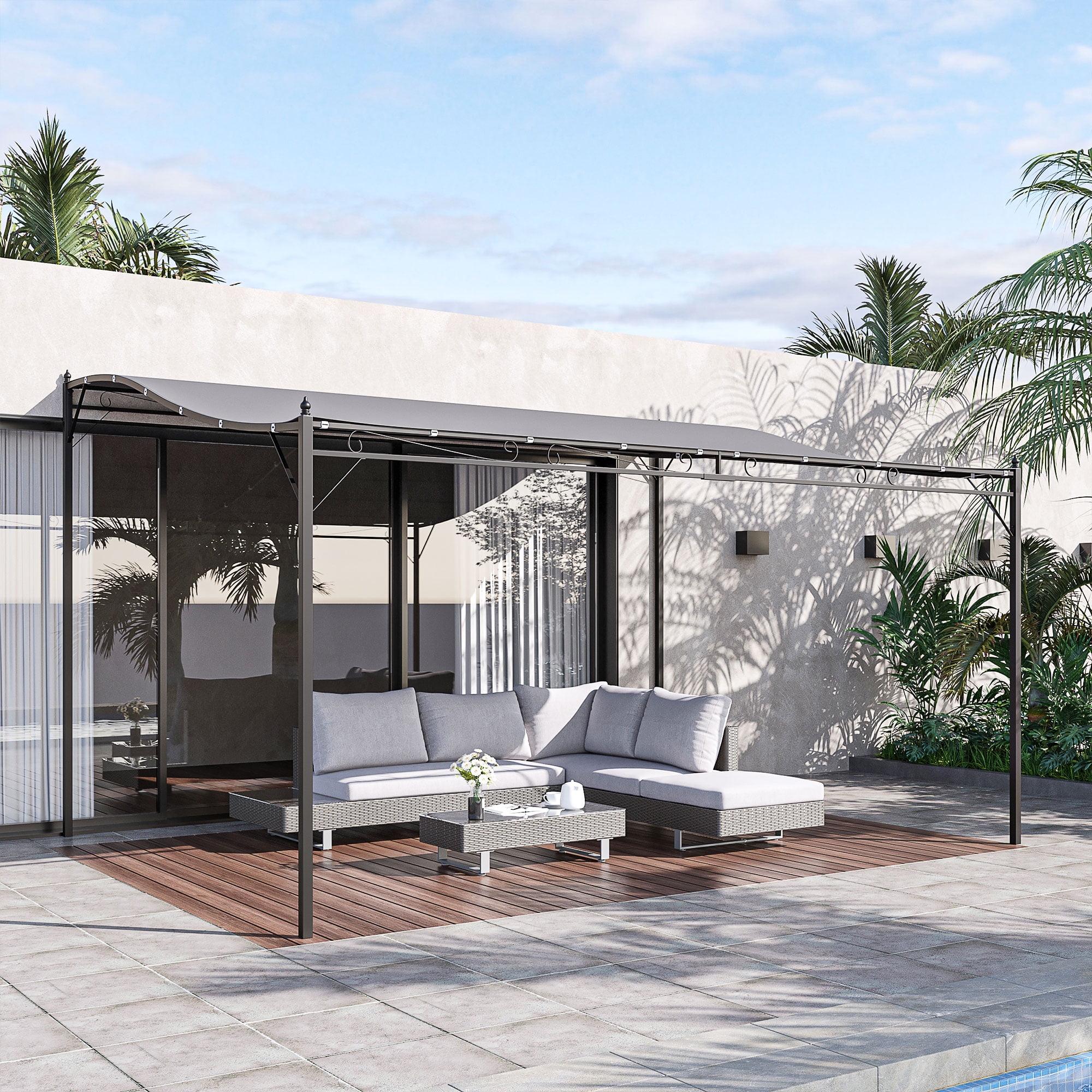 Outsunny 13 Ft.W x 10 Ft. D Canvas Pergola with Canopy