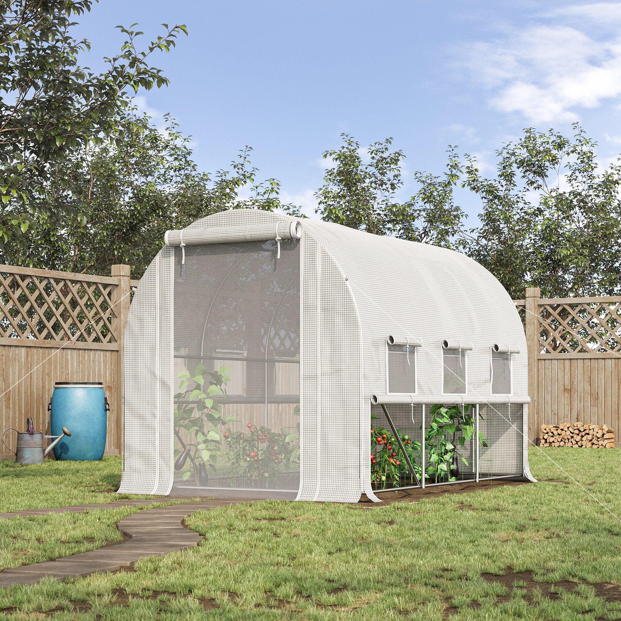 Outsunny 116' W x 78' D Hobby Greenhouse