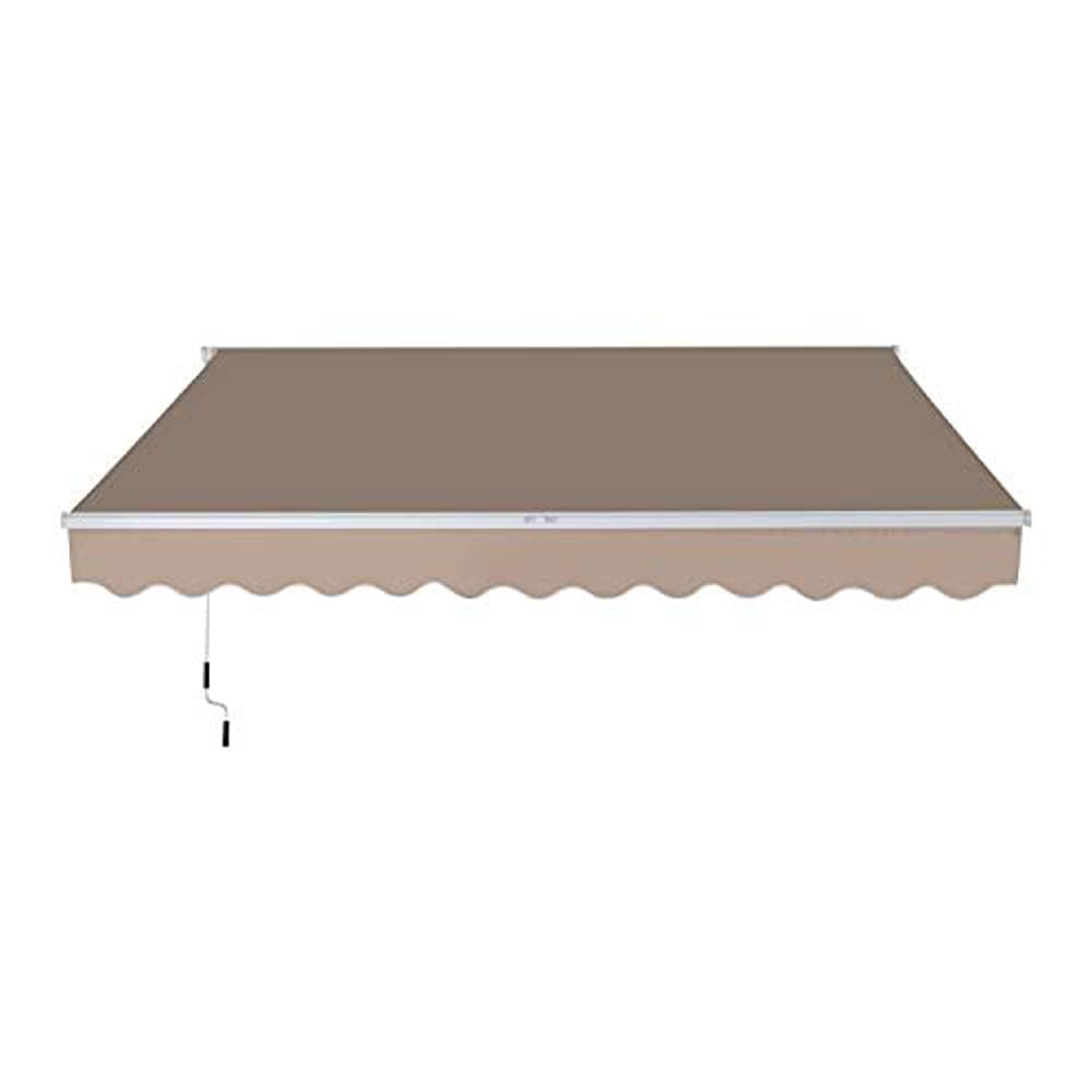 Outsunny 118'' W x 3'' D Fabric Cover Retractable Patio Awning