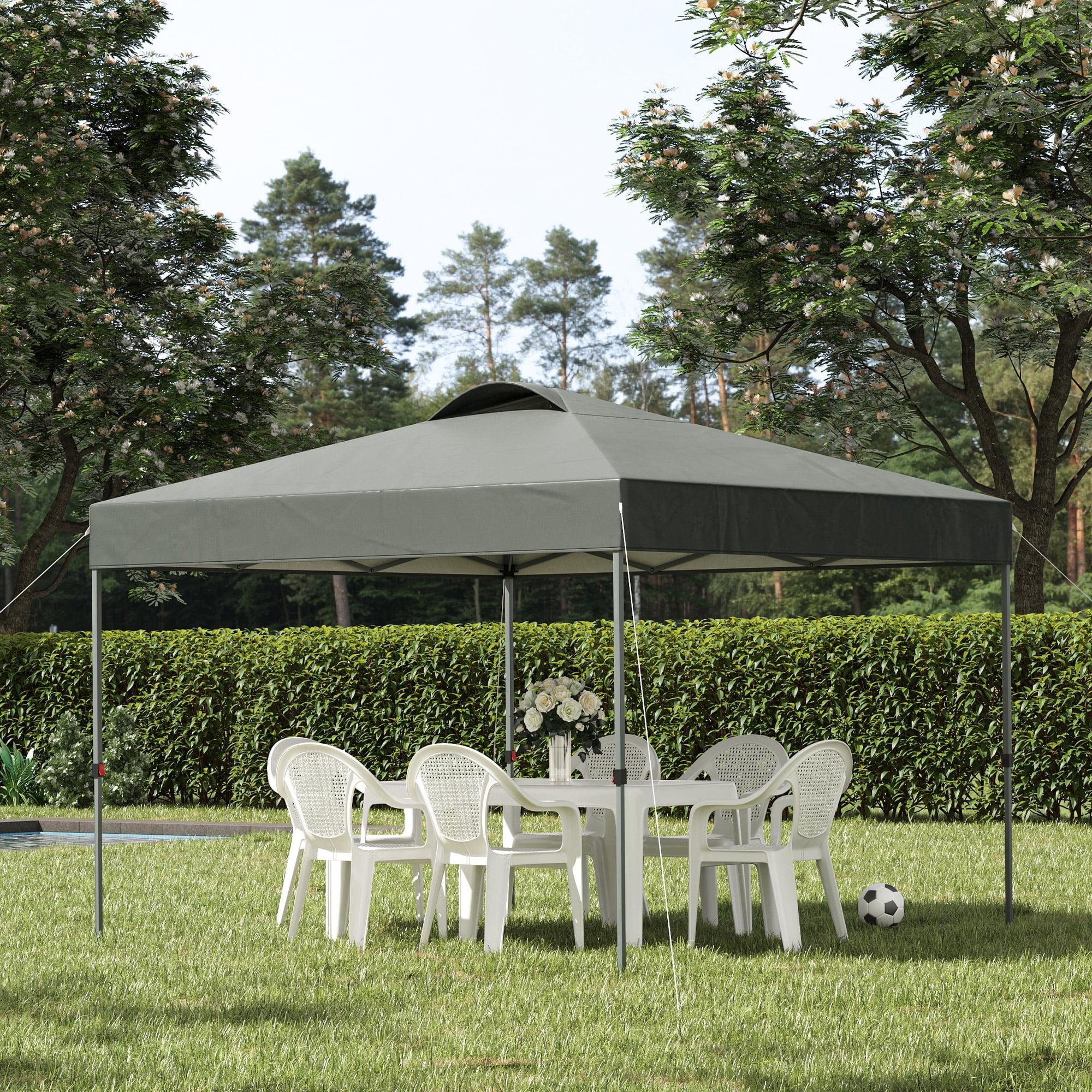 Outsunny 10' x 10' Pop Up Canopy Tent, Instant Sun Shelter for Outdoor, Garden, Patio