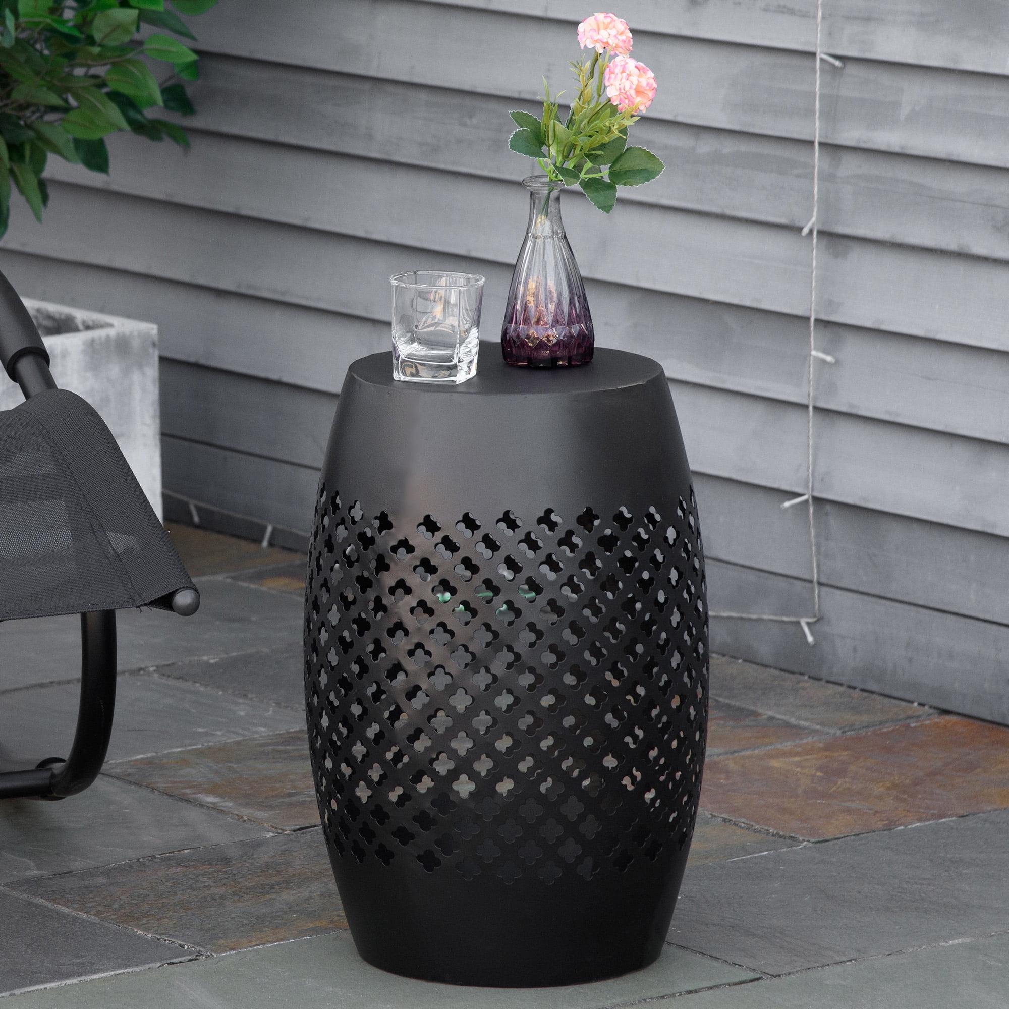 Latitude Run® Outsunny 12.5" Steel Round Patio End Table - Versatile Indoor & Outdoor Accent