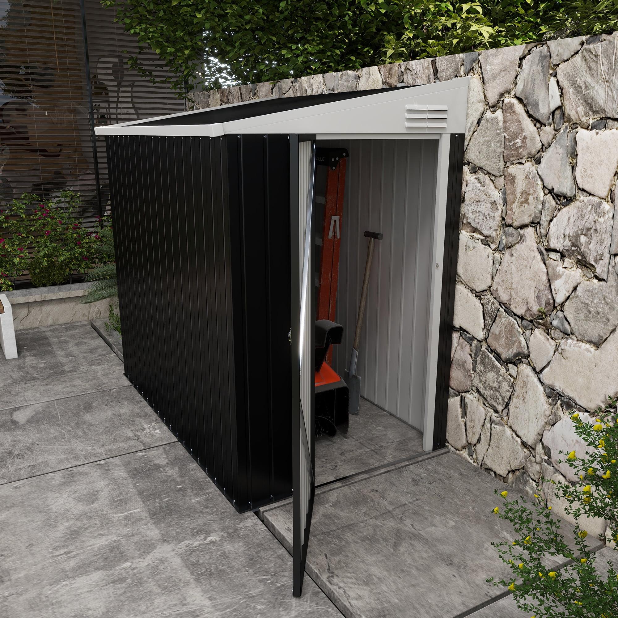 Outsunny Metal Lean-to Storage Shed