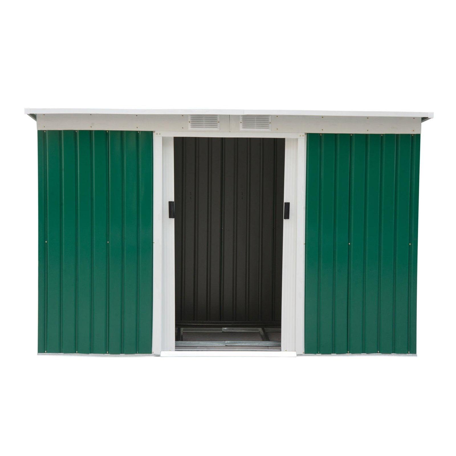 Outsunny Outdoor Lean-To Metal Storage Shed