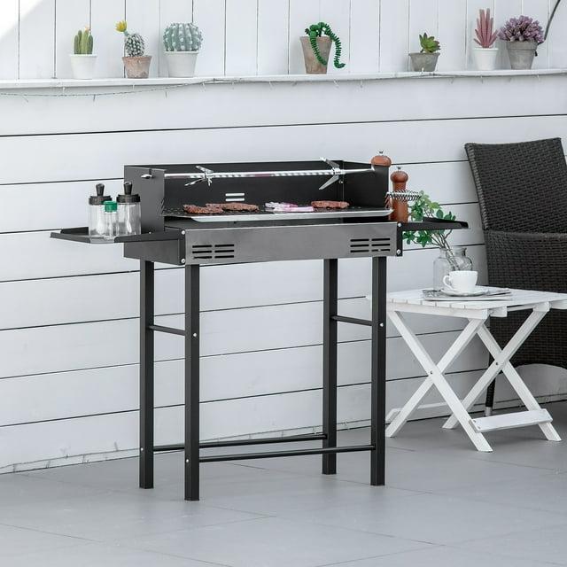 BBQ Rotisserie Grill Roaster, Charcoal Split Roaster for Chicken, Turkey with 3-Level Grill Grate