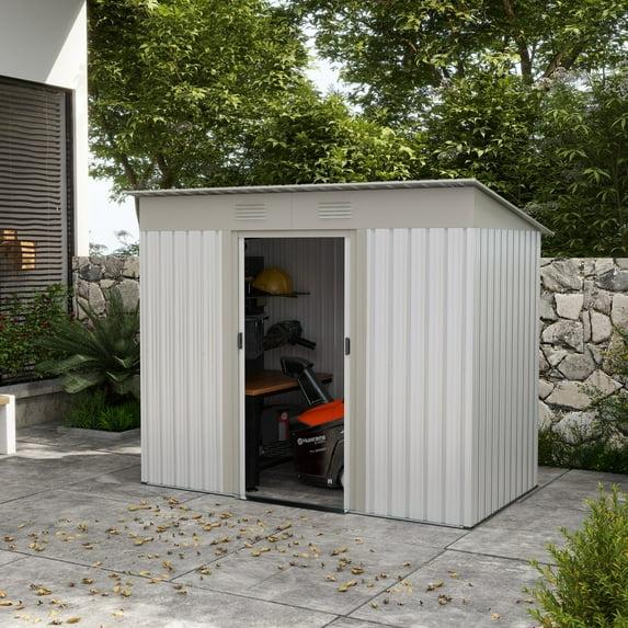 Outsunny Metal Lean-To Storage Shed