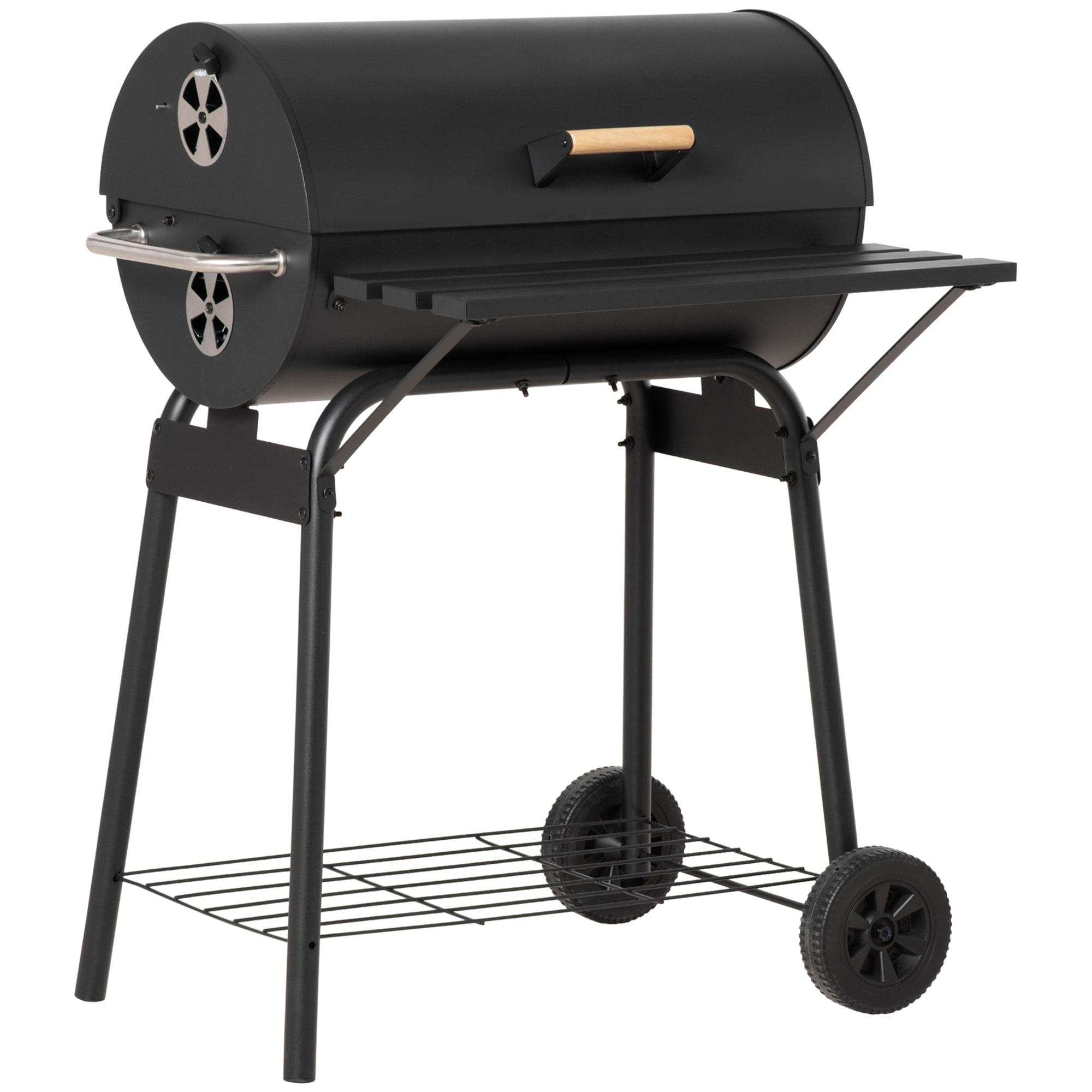 Outsunny 30.75'' W Barrel Charcoal Grill