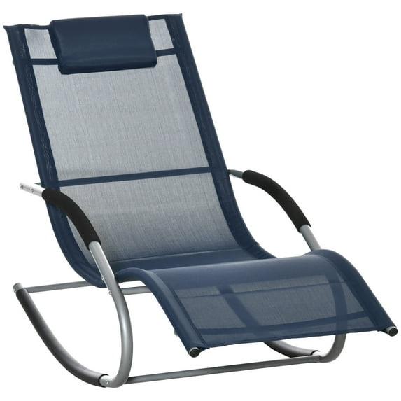 Wrought Studio™ Zero Gravity Rocking Chair Outdoor Chaise Lounge Chair Recliner Rocker