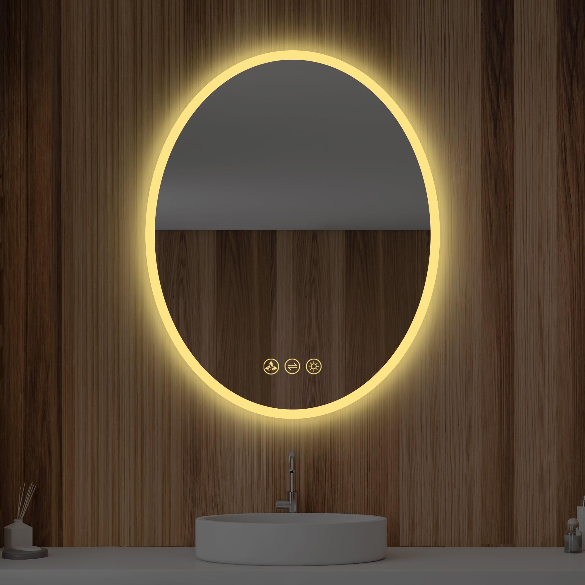 Blossom Kitchen and Bath Smart Bathroom LED Mirror with Antifog, Dimmer, Adjustable Color Temp Oval 20" N/A