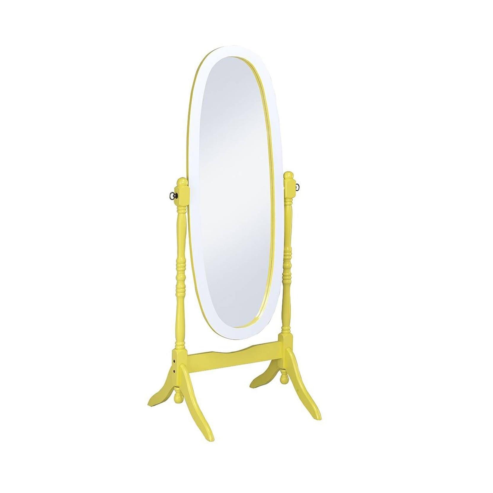 Cheval Full Length Oval Wood Freestanding Mirror with Swivel Design