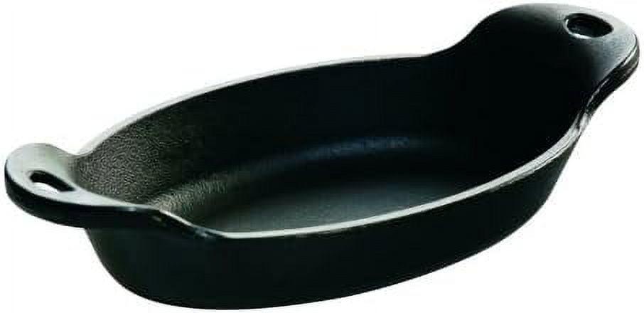 Black Cast Iron Oval Mini Server with Handles, 9-Ounce