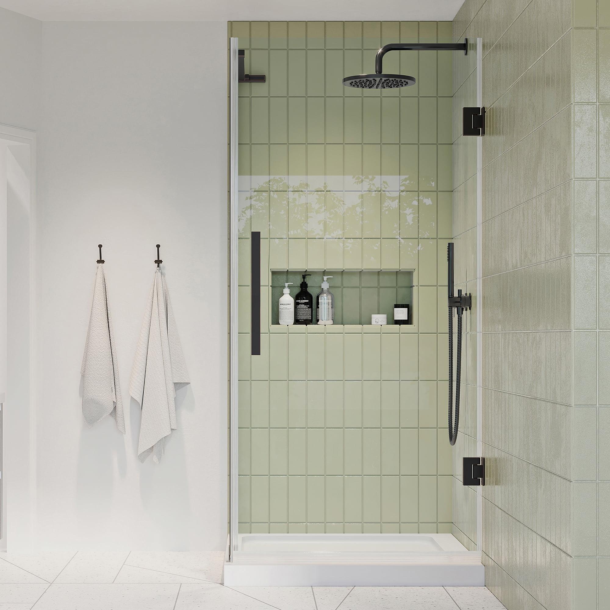 Endless Tampa-Pro 32" W x 72" H Corner Frameless Shower Kit, Door, Panel, Base