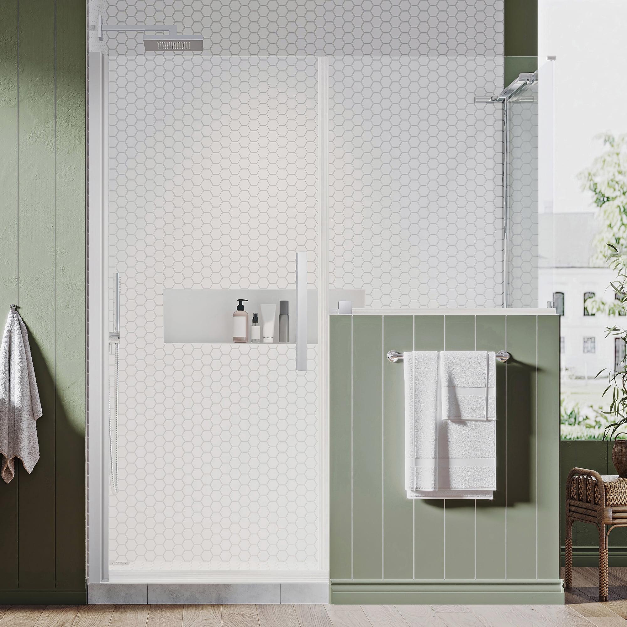 Endless Pasadena 58" W x 72" H Buttress Corner Shower Kit, Door, Panel