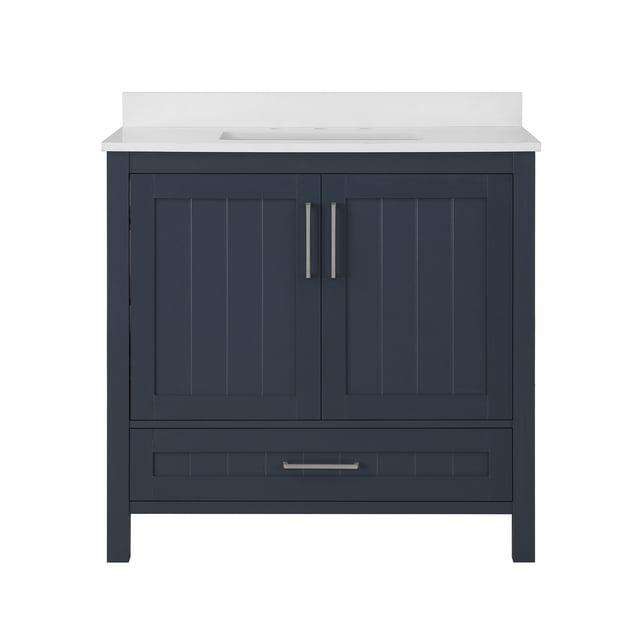 Ove Decors OVE Decors Kansas 36" Single Bathroom Vanity, in Midnight Blue Finish