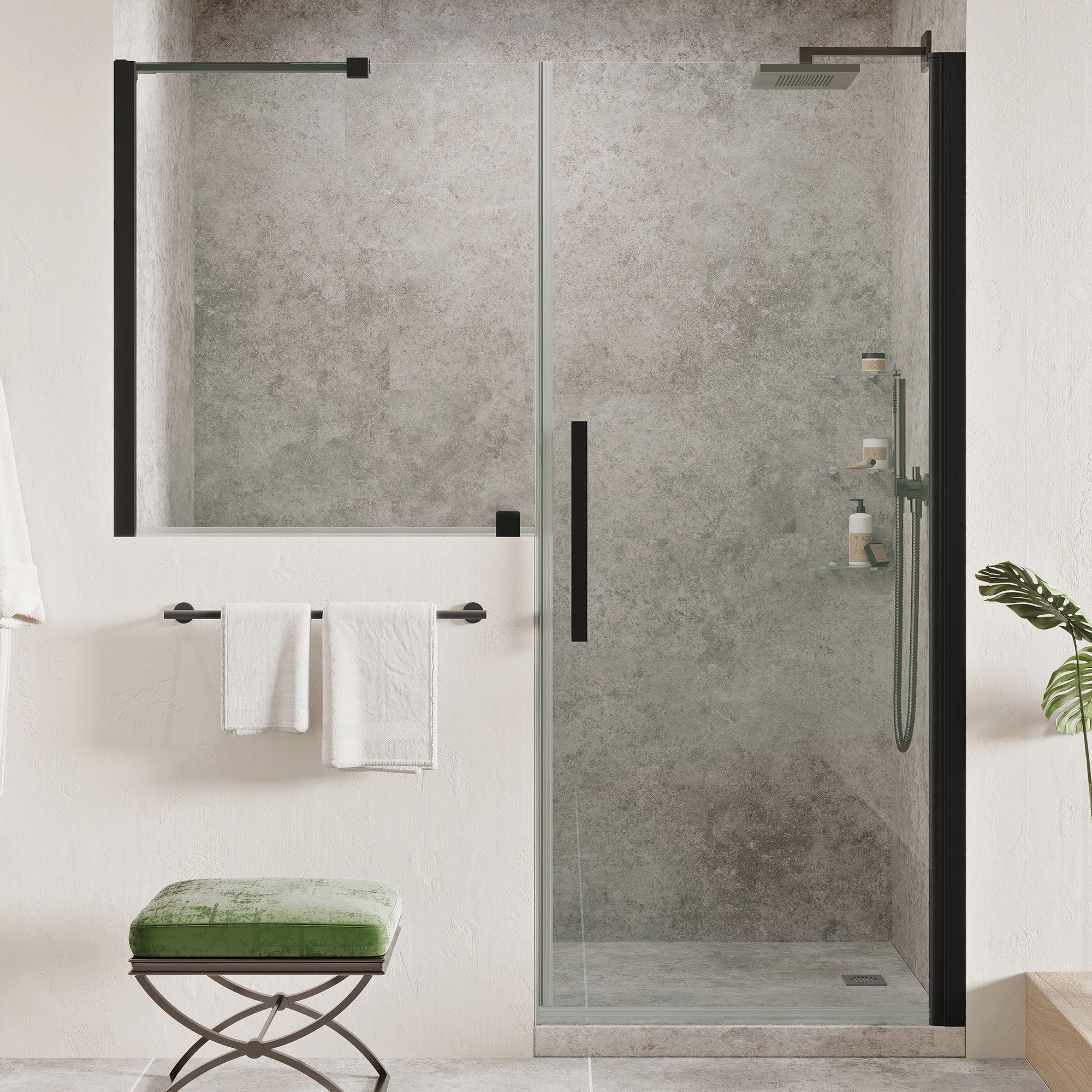 Endless Pasadena 59" W x 72" H Buttress Alcove Shower Kit, Door, Panel, Shelves