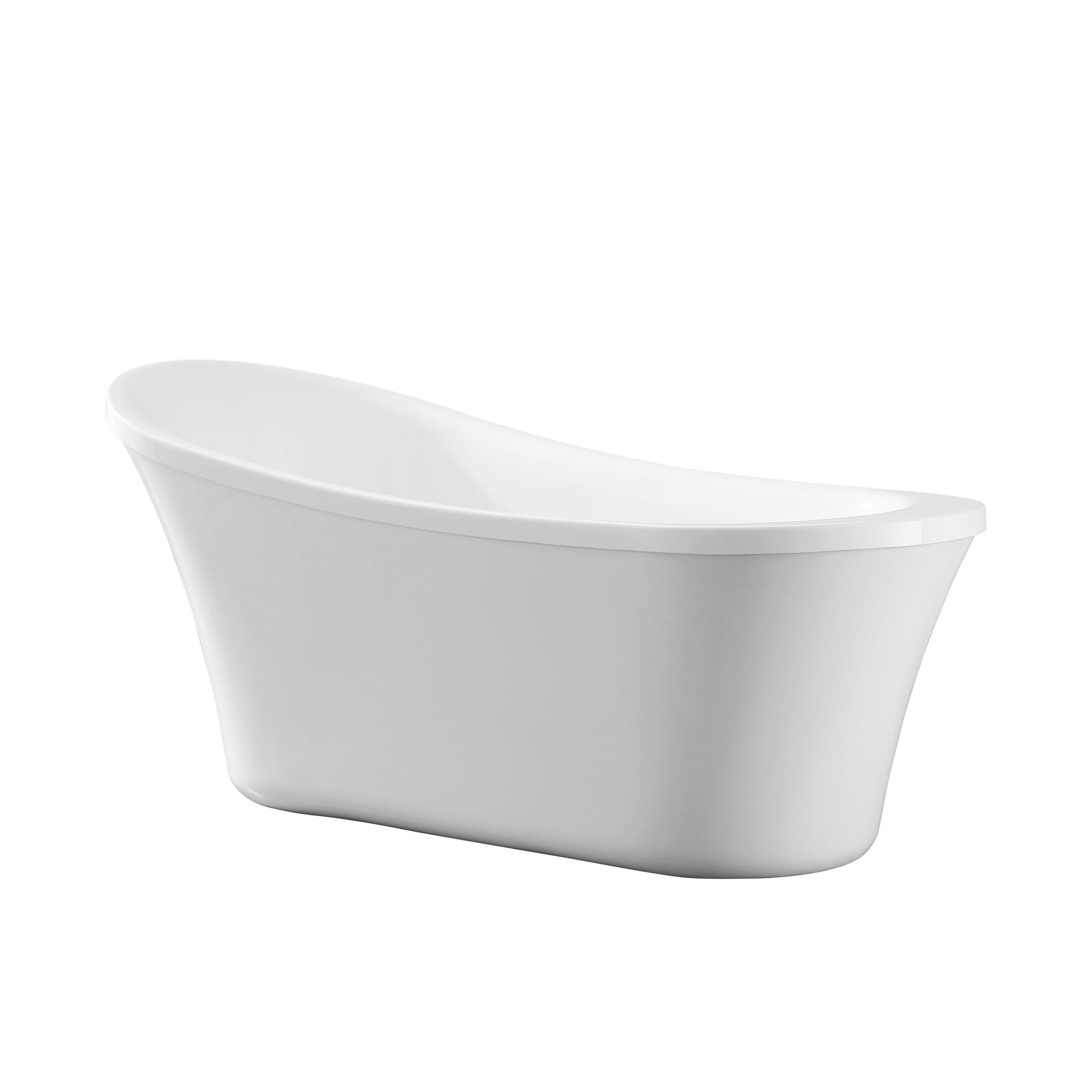 Ruby 65'' x 29.13'' Freestanding Soaking Acrylic Bathtub