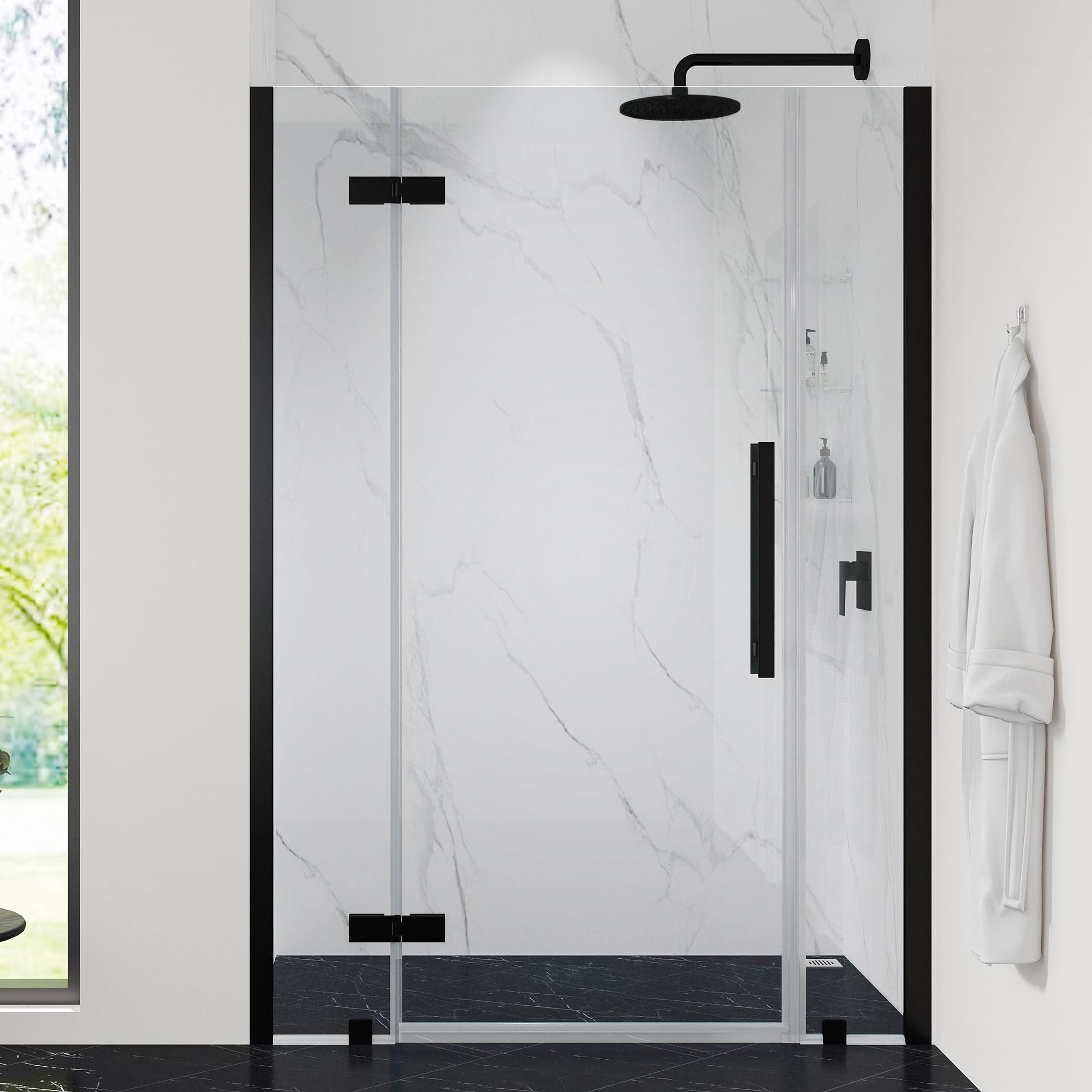 Ove Decors Endless Tampa 46" W x 72" H Alcove Frameless Shower Kit, Door, 2 Panel, Shelves TA1320401