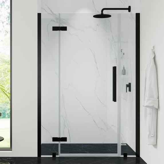 Ove Decors Endless Tampa 46" W x 72" H Alcove Frameless Shower Kit, Door, 2 Panel, Shelves TA1320401
