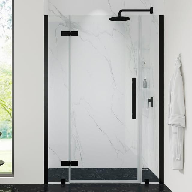 Ove Decors Endless Tampa 46" W x 72" H Alcove Frameless Shower Kit, Door, 2 Panel, Shelves TA1320401