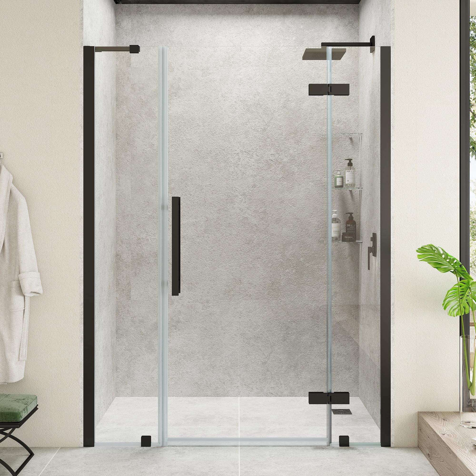 Ove Decors Endless Tampa 56" W x 72" H Corner Frameless Shower Kit, Door, 2 Panel, Shelves TA1451401