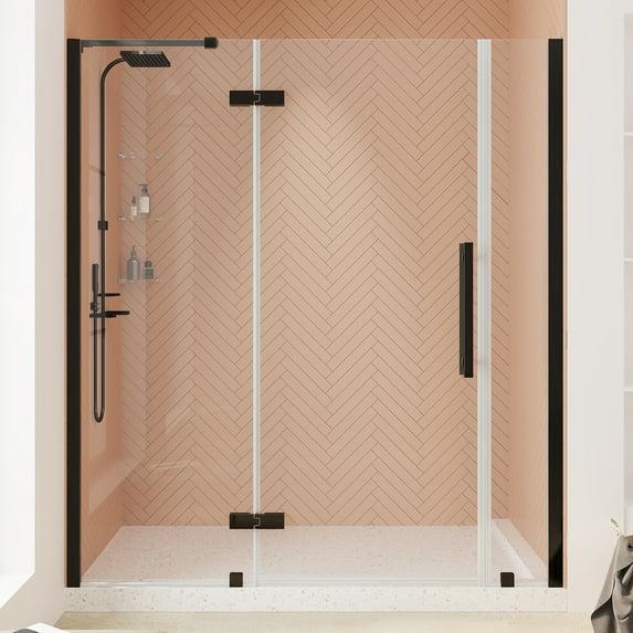 Ove Decors Tampa 62-1/16 in. W x 72 in. H Alcove Frameless Hinge Shower Door in Oil Rubbed Bronze