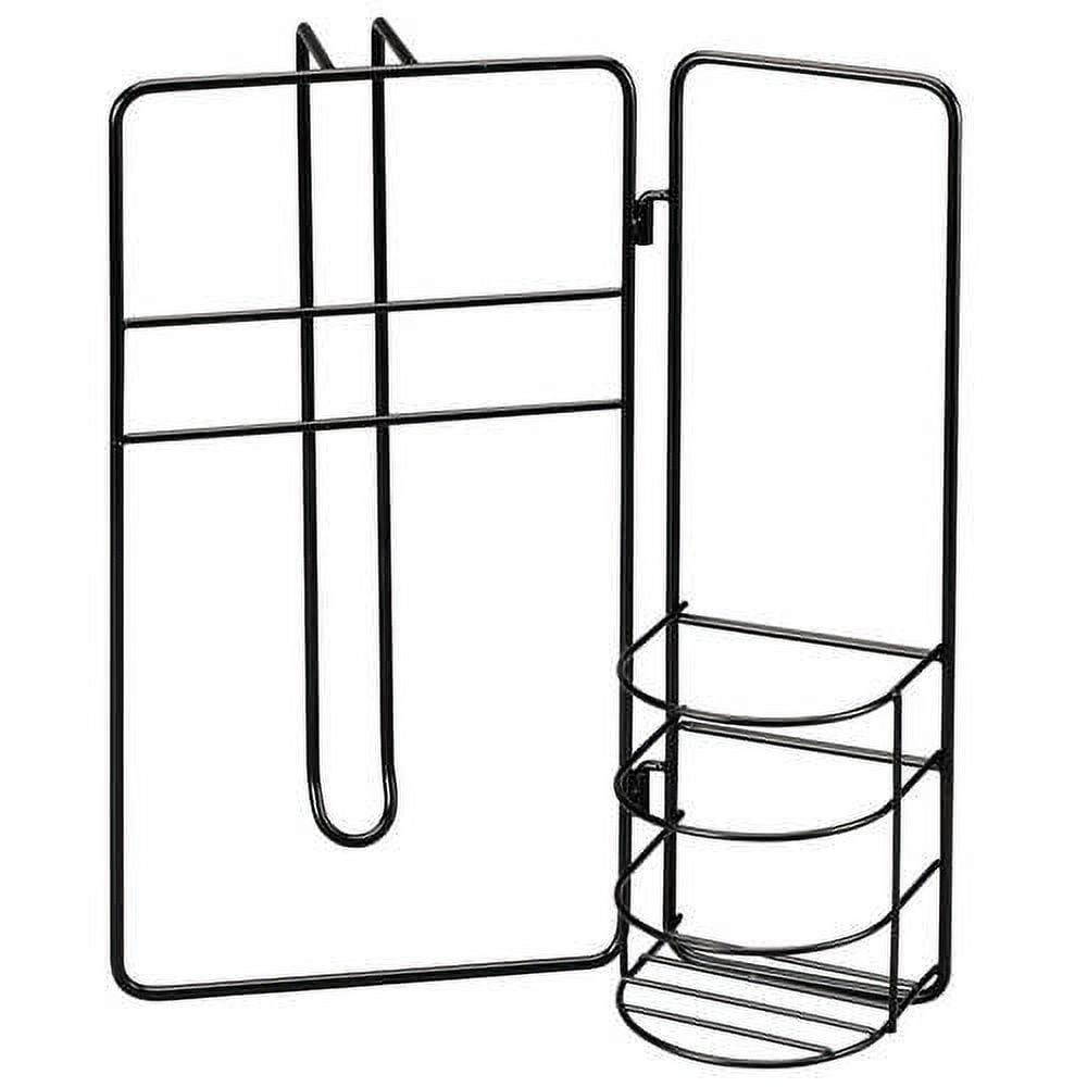 Black Metal Over Cabinet Door Cleaning Organizer