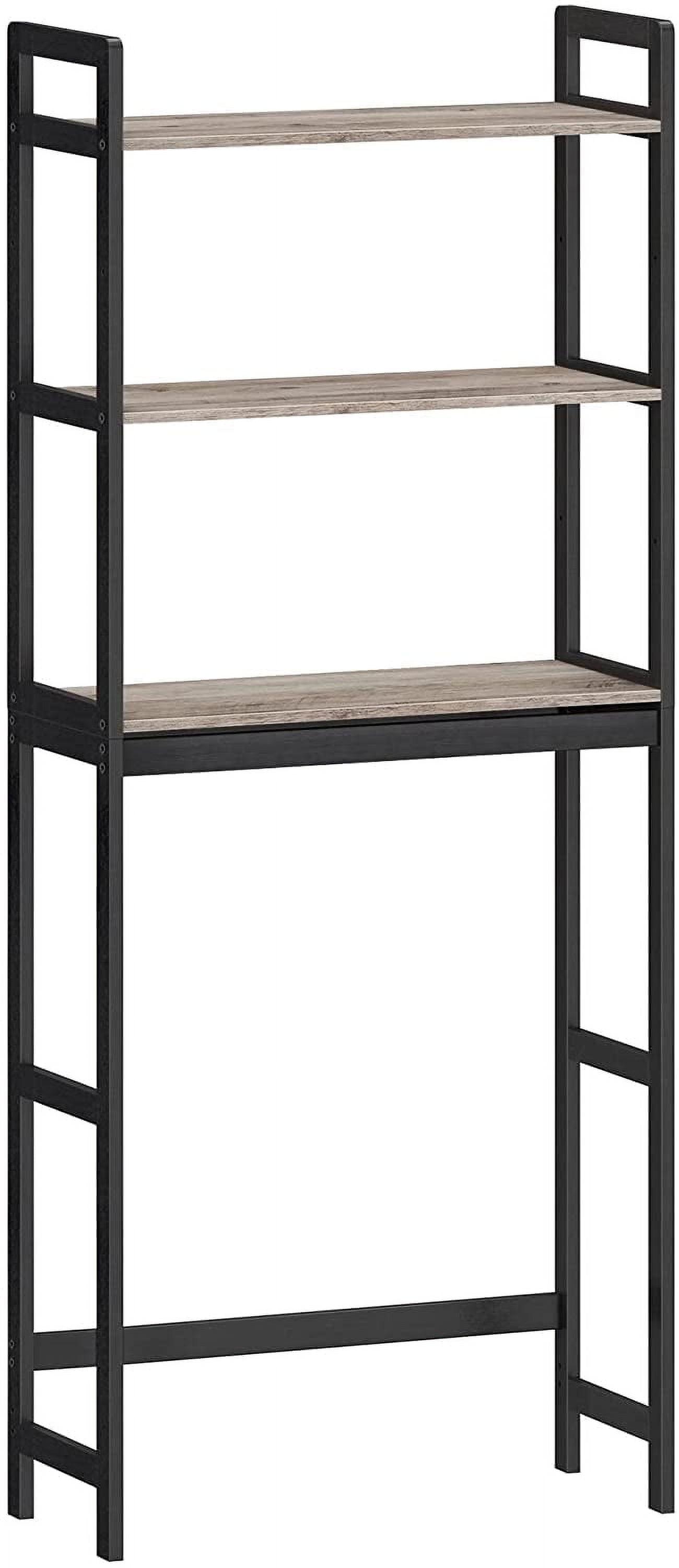 Over The Toilet Storage, 3-Tier Bathroom Organizer,Greige and Black