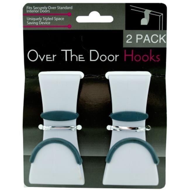 Antique White Plastic Over-the-Door Hooks, 2-Pack