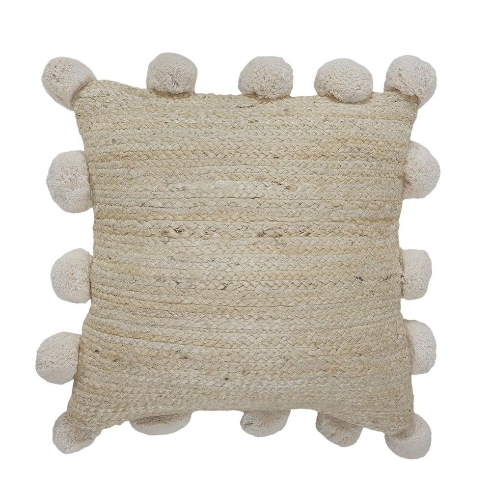 Pompadour Pom-poms Jute / Sisal Throw Pillow